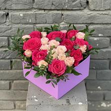 Цветочная композиция из Розы в коробке в Чашниково