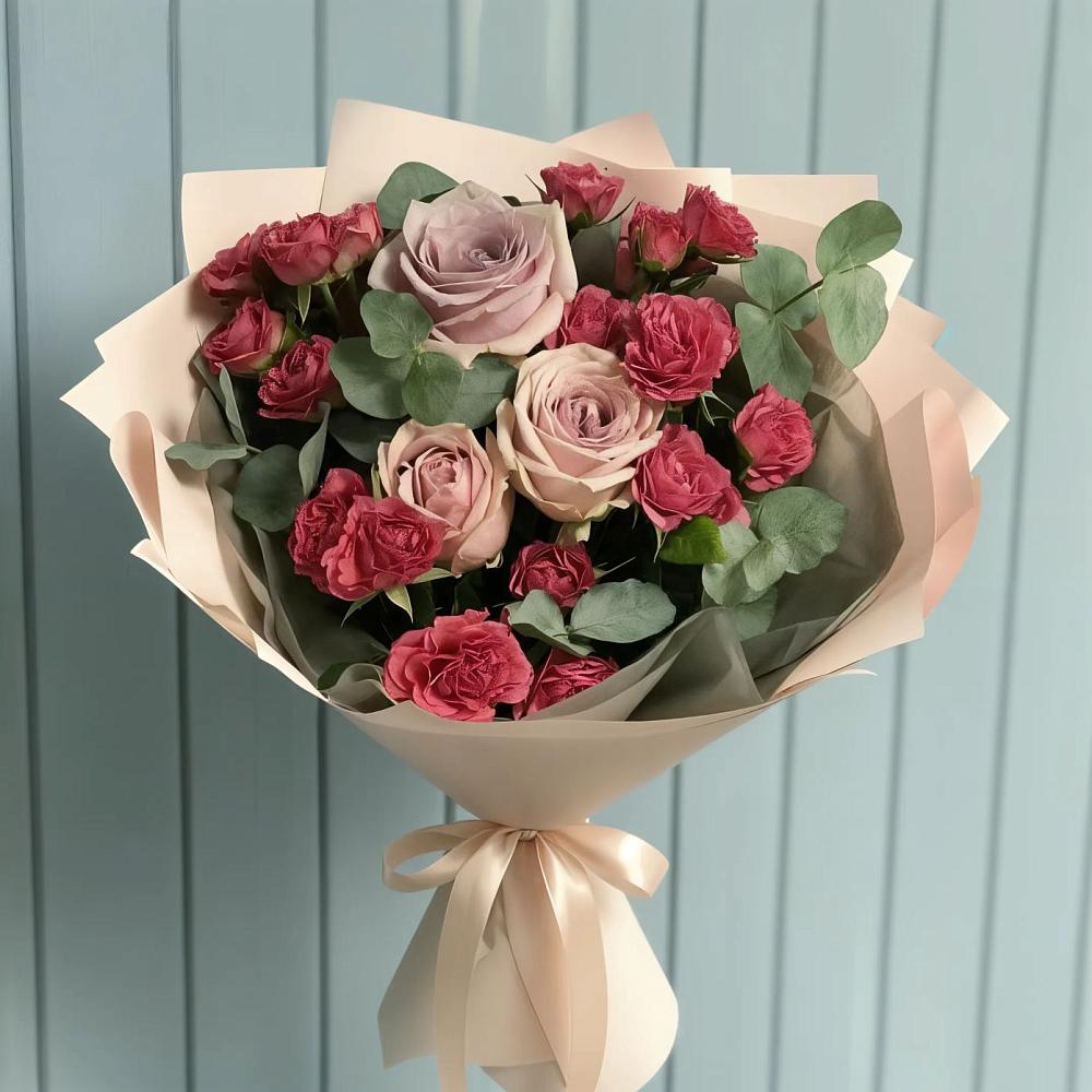 Букет цветов из: Гвоздики и Розы в Чашниково