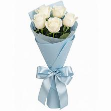Букет 5 Белых роз Проуд в Чашниково