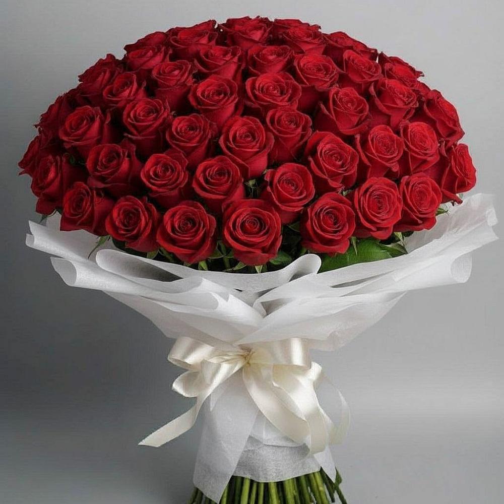 Букет 101 Красная роза Блэк Мэджик в Чашниково