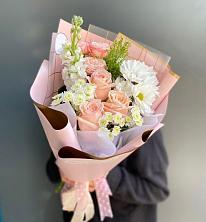 Букет цветов из:  Хризантемы и Розы в Чашниково