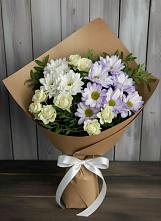 Букет цветов из:  Хризантемы и Розы в Чашниково