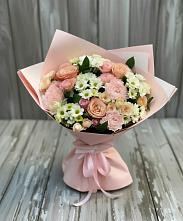 Букет цветов из:  Гвоздики, Розы и Хризантемы в Чашниково