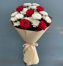 Букет цветов из:  Розы и Хризантемы в Чашниково