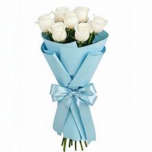 Букет 7 белых роз Проуд в Чашниково