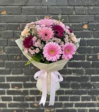 Букет цветов из:  Герберы и Хризантемы в Чашниково