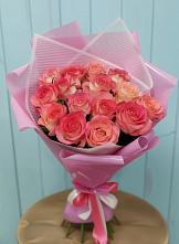 Букет 15 Розовых роз Равель #REPLACE_PRED# Чашниково